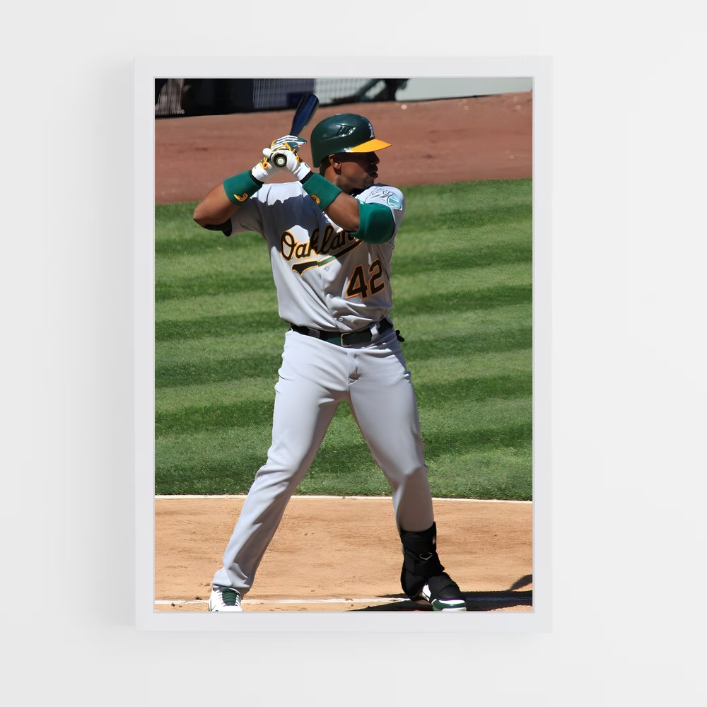 Poster Yoenis cespedes swing – affiche Baseball (vue 3)